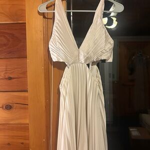 Abercrombie & Fitch Cream Cut Out Maxi Dress